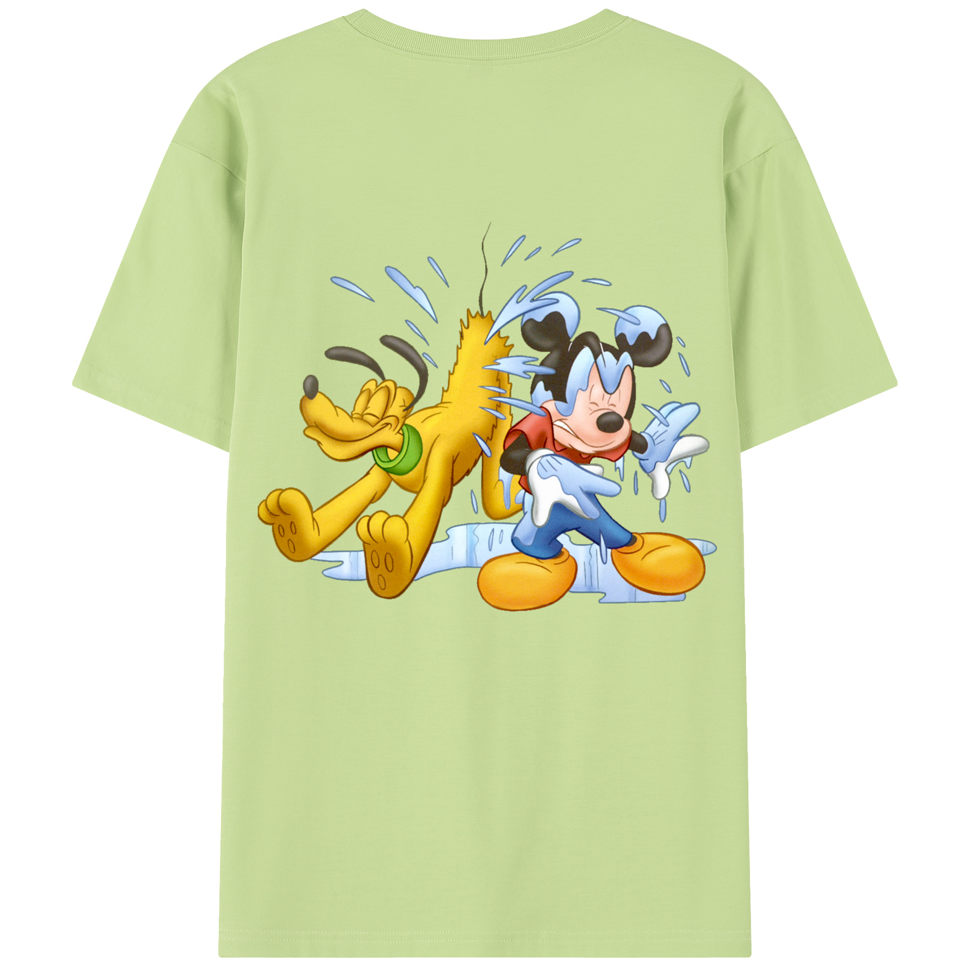 （画像用） ミッキーマウス Mickey Mouse 綿100％半袖Tシャツ（背面プリント）